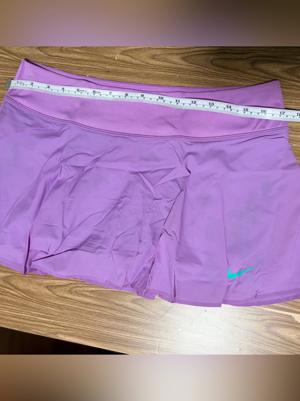 Nike Dri-Fit Women's Tennis Skirt Skort Short Lightweight Purple Turquoise EUC - Picture 8 of 11